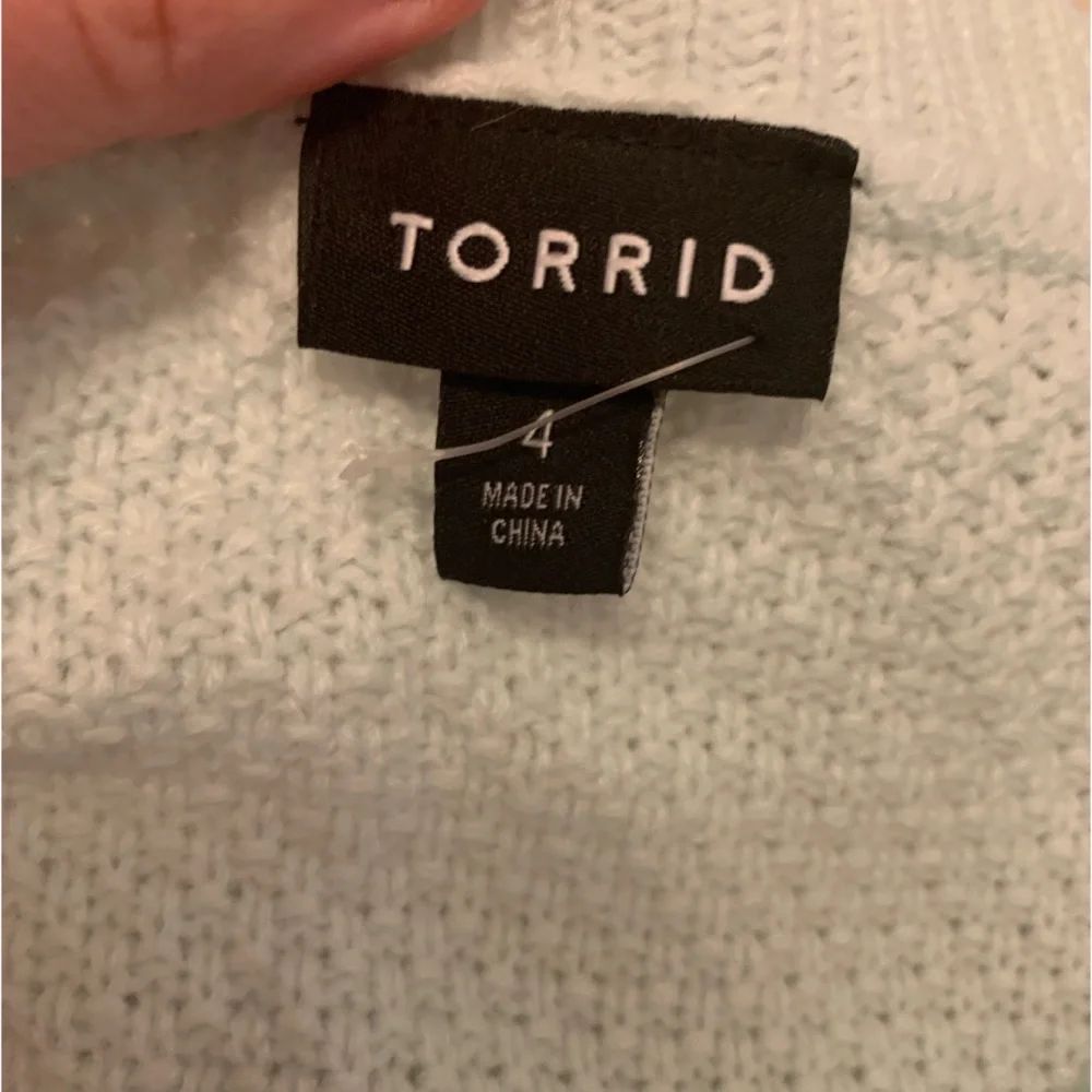 NEW Torrid 4 Mint Green V-Neck Midi Pullover Sweater - Picture 12 of 12